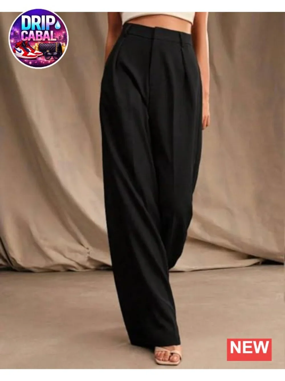 High Waist Wide Leg Palazzo Pants with Pockets Business Casual Trousers